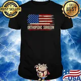 Orthopedic Surgeon American Flag Doctor T-Shirt