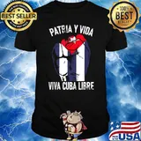 Patria Y Vida Viva Cuba Libre Cuba Flag Cuba Power Pride T-Shirt