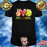 Peace Love Softball Heart T-Shirt
