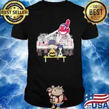 Peanuts charlie and snoopy watch city indians logo shirt