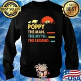 Poppy The Man The Myth The Legend Daddy Bear Vintage Sunset T-Shirt Sweater