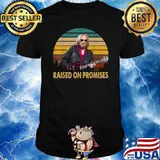 Raised On promises Tom Pettys Playing Guitar Music Vintage T-Shirt