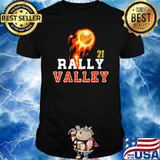 Rally In The-Valley Phoenix Flaming Basketball Retro Sunset Shirt