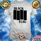 Retro Black Rock Band Love Music Love Flag American T-Shirt