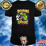 Roaring 2nd Grade Dinosaur T Rex Back to School Shirt