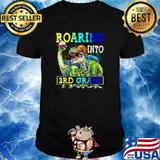 Roaring into 3rd Grade Dinosaur Shirt