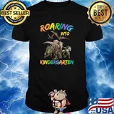 Roaring Into Kindergarten Dinosaur Shirt