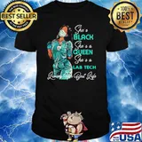 She black shes a queen she a lab tech living her best life shirt