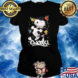 Snoopy bling bling butterflies s Ladies tee