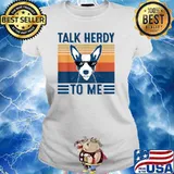Talk Herdy To Me Funny Australian Cattle Dog Vintage T-Shirt Ladies tee