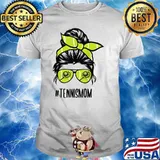 Tennis Mom Messy Bun life hair glasses Shirt