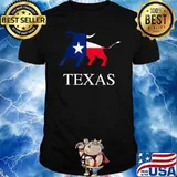 Texas Flag Longhorned Bull T-Shirt