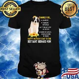 Thanks for happy mothers day to me best saint bernard mom sunflower shirt