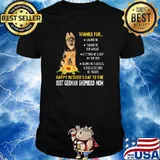 Thanks for happy mothers day to me best saint german sheperd mom sunflower shirt