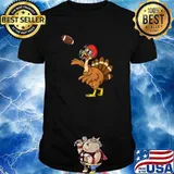 Thanksgiving Turkey Quarterback Football T-Shirt