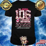 The indians 106 anniversary 1915 forever thank you for the memories signatures shirt