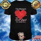 The moment Your Heart Stopped Mine Changed Forever Heart Beast Butterfly Shirt
