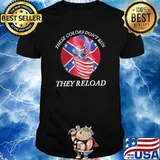 These colors dont run they reload skull flag shirt