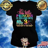 This Little Princess Is Rolling Into Skateboarding Shirt Ladies tee