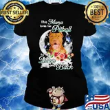 This Mama Loves Her Pitbull To The Moon And Back Flower Shirt Ladies tee