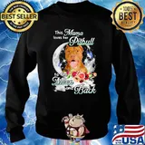 This Mama Loves Her Pitbull To The Moon And Back Flower Shirt Sweater