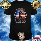 Tokyo 2021 Boxing USA American For The Gold US Flag Shirt