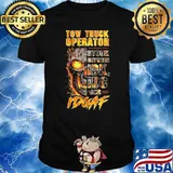 Tow Truck Operator Stuck Between IDK IDC And IDGAF Skull Shirt