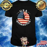 USA Vintage Gymnastics American Flag Shirt