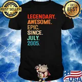Vintage Legend Awesome Epic since July 2005 16th Birthday T-Shirt