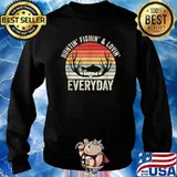 Vintage Retro Hunting Fishing Loving Everyday Wildlife Shirt Sweater