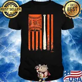 Vintage San Francisco Baseball Flag Patriotic Baseball T-Shirt