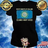 Vintage State Flag South Dakota is Calling and I Must Go Shirt Ladies tee