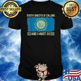 Vintage State Flag South Dakota is Calling and I Must Go Shirt