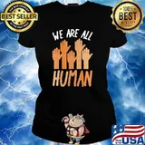 We are all human black woman s Ladies tee
