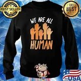 We are all human black woman s Sweater