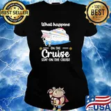 What Happens On The Cruise Stay On The Cruise Flamingo Shirt Ladies tee
