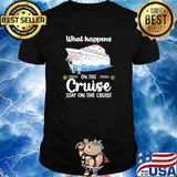 What Happens On The Cruise Stay On The Cruise Flamingo Shirt