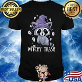 Witchy Trash Raccoon Halloween Witchcraft Shirt