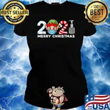 2021 Merry Christmas Elf T-Shirt Ladies tee