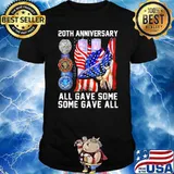 20th anniversary all gave some some gave all american flag shirt