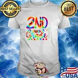 2nd Grade Rainbow Back To School Happy T-Shirt