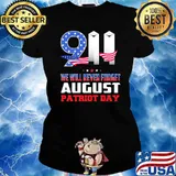 911 we will never forget August patriot day american flag Ladies tee
