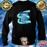 A Book A Day Keeps Reality Away Reading Book Lover Nerd Raglan Baseball T-Shirt Sweater