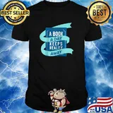 A Book A Day Keeps Reality Away Reading Book Lover Nerd Raglan Baseball T-Shirt