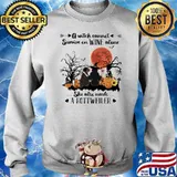 A Witch Cannot Survive On Wine Alone She Also Needs A Rottweiller Halloween Blood Moon Shirt Sweater