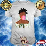 African Art Woman With the Gum And Bantu Knots Black Art T-Shirt