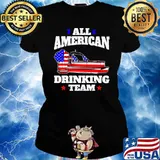 All American Drinking Team Pontooning Shirt Ladies tee