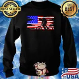 American flag mountain biking s Sweater
