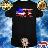 American flag mountain biking shirt