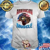 American muscle gym eagle 4th of July shirt